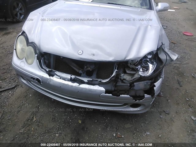 WDBTK65J75F135751 - 2005 MERCEDES-BENZ CLK 320 SILVER photo 6