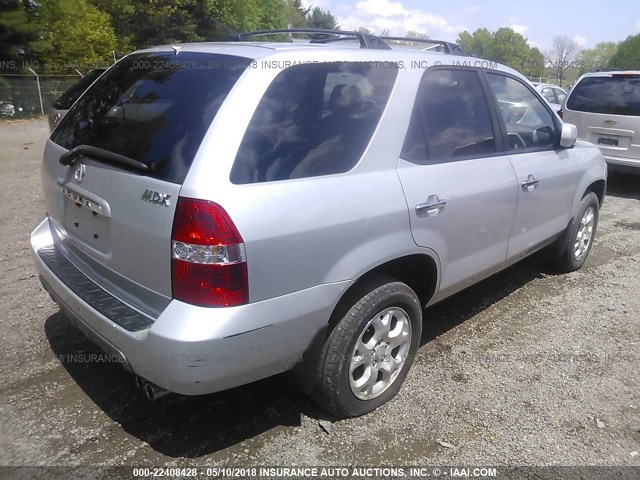 2HNYD18642H506624 - 2002 ACURA MDX TOURING SILVER photo 4