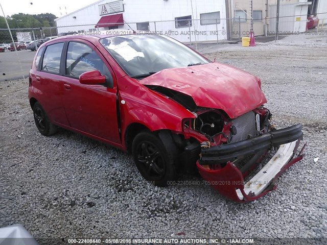 KL1TD66657B727382 - 2007 CHEVROLET AVEO LS RED photo 1