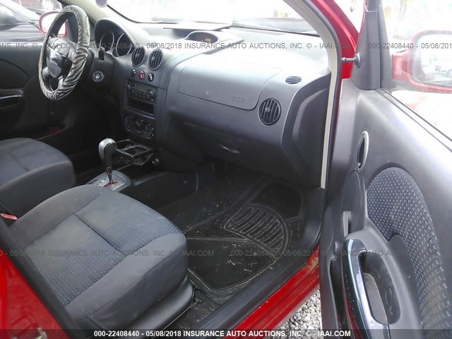 KL1TD66657B727382 - 2007 CHEVROLET AVEO LS RED photo 5