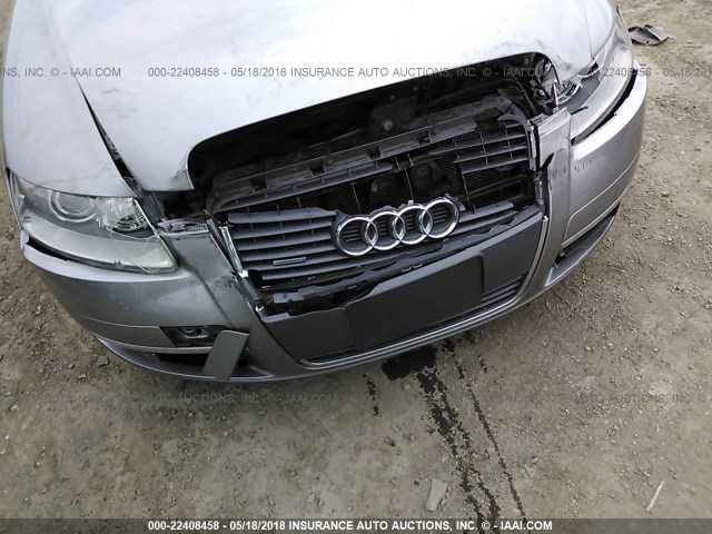 WAUKH74F36N105732 - 2006 AUDI A6 AVANT QUATTRO GRAY photo 6