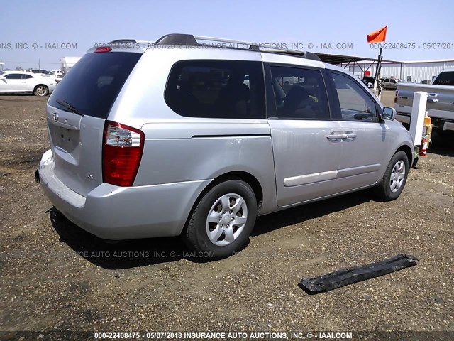 KNDMB233876116857 - 2007 KIA SEDONA EX/LX SILVER photo 4