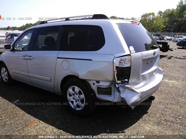 KNDMB233876116857 - 2007 KIA SEDONA EX/LX SILVER photo 6