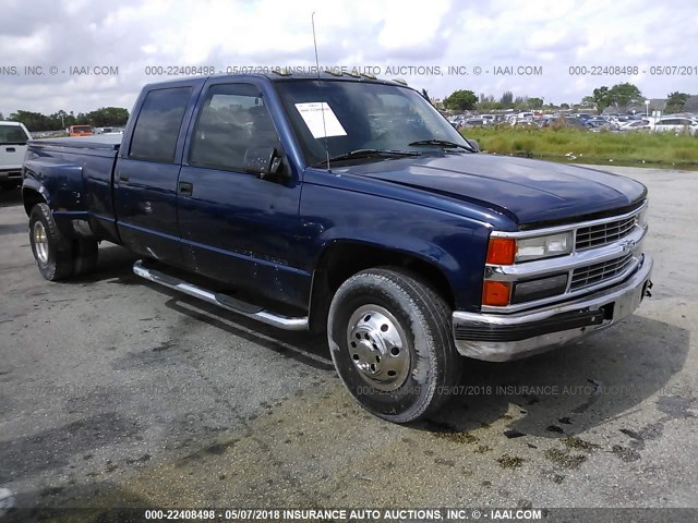 1GCHC33F8TF013057 - 1996 CHEVROLET GMT-400 C3500 BLUE photo 1