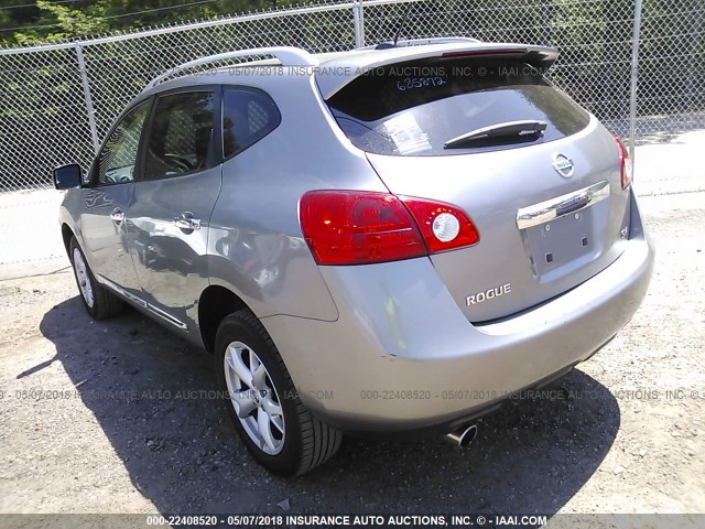 JN8AS5MT9BW562449 - 2011 NISSAN ROGUE S/SV/KROM TAN photo 3