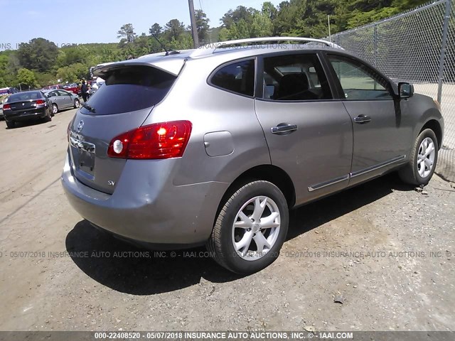 JN8AS5MT9BW562449 - 2011 NISSAN ROGUE S/SV/KROM TAN photo 4