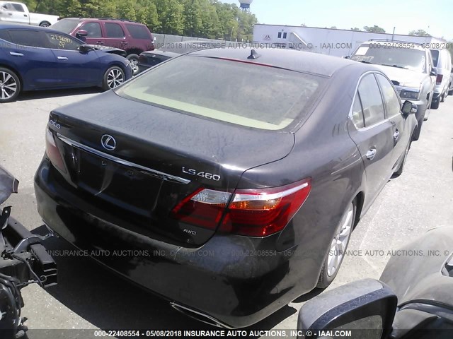 JTHCL5EF8A5007876 - 2010 LEXUS LS 460 GRAY photo 4