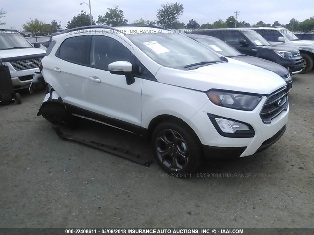 MAJ6P1CL4JC188836 - 2018 FORD ECOSPORT SES WHITE photo 1