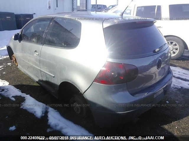 WVWEV71K76W164559 - 2006 VOLKSWAGEN NEW GTI GRAY photo 3