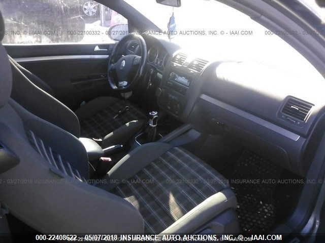 WVWEV71K76W164559 - 2006 VOLKSWAGEN NEW GTI GRAY photo 5