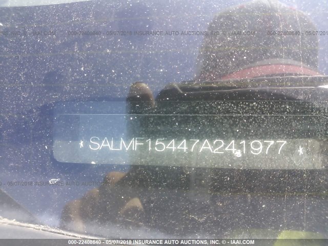 SALMF15447A241977 - 2007 LAND ROVER RANGE ROVER HSE SILVER photo 9