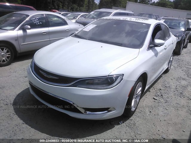 1C3CCCAB7FN637358 - 2015 CHRYSLER 200 LIMITED WHITE photo 2