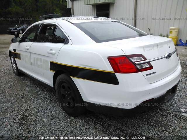 1FAHP2L83DG134788 - 2013 FORD TAURUS POLICE INTERCEPTOR WHITE photo 3