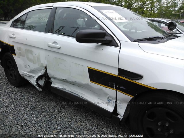 1FAHP2L83DG134788 - 2013 FORD TAURUS POLICE INTERCEPTOR WHITE photo 6