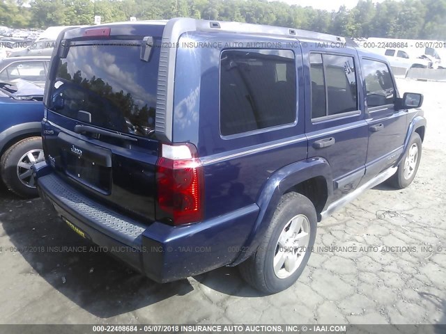 1J8HG48N16C212282 - 2006 JEEP COMMANDER ლურჯი ფოტო 4