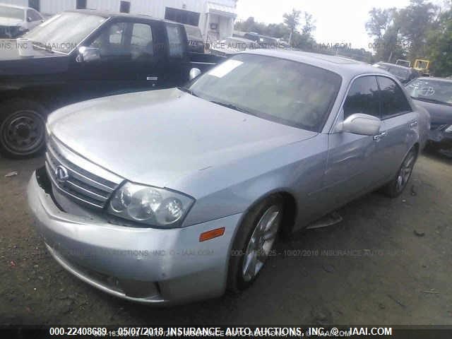 JNKAY41E83M003786 - 2003 INFINITI M45 SILVER photo 2