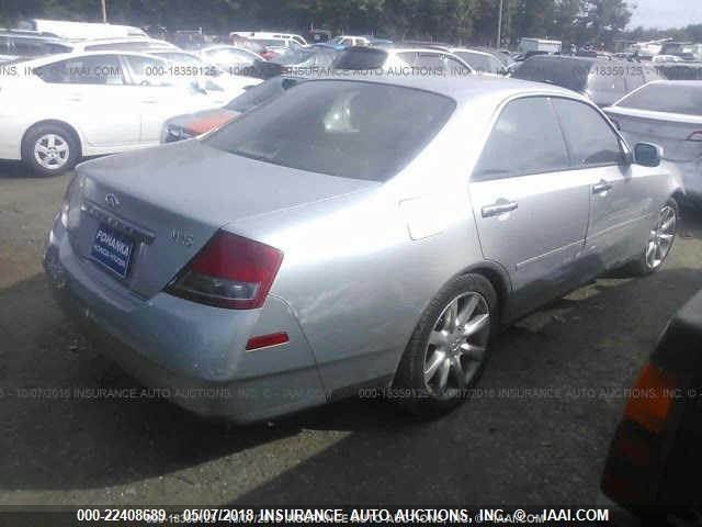 JNKAY41E83M003786 - 2003 INFINITI M45 SILVER photo 4