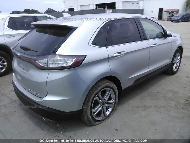 2FMPK4K94GBB44313 - 2016 FORD EDGE TITANIUM SILVER photo 4