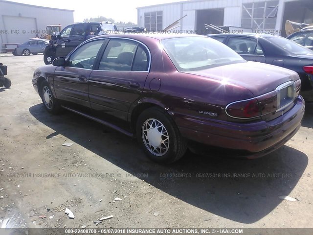 1G4HP54K1Y4191743 - 2000 BUICK LESABRE CUSTOM MAROON photo 3