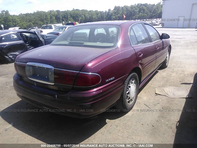 1G4HP54K1Y4191743 - 2000 BUICK LESABRE CUSTOM MAROON photo 4