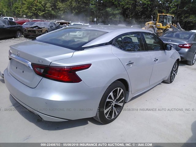 1N4AA6AP8JC361692 - 2018 NISSAN MAXIMA 3.5S/SV/SL/SR/PLAT SILVER photo 4