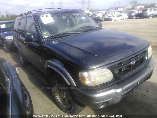 1FMZU73E6YZB54078 - 2000 FORD EXPLORER XLT BLACK photo 1