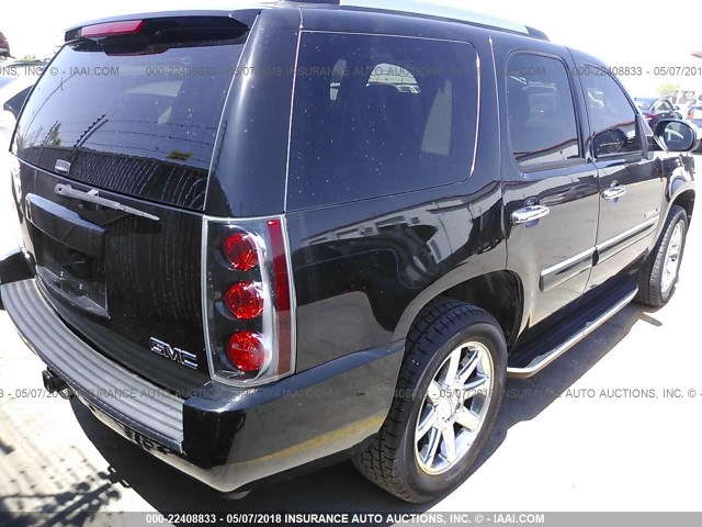 1GKFK63818J202512 - 2008 GMC YUKON DENALI BLACK photo 4