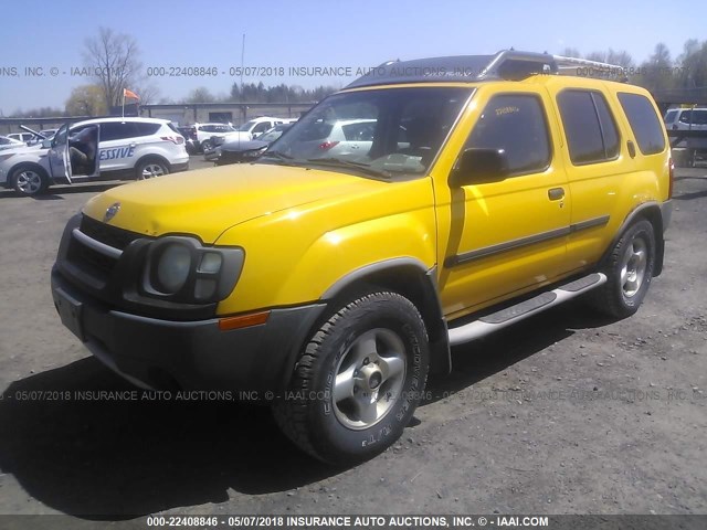 5N1ED28YX3C704091 - 2003 NISSAN XTERRA XE/SE YELLOW photo 2