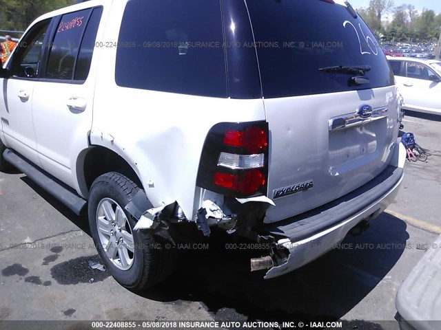 1FMEU73E08UA14099 - 2008 FORD EXPLORER XLT WHITE photo 6