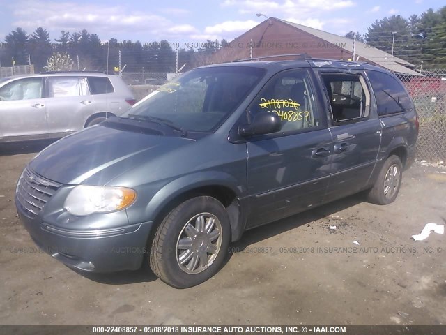2A4GP64L26R740031 - 2006 CHRYSLER TOWN & COUNTRY LIMITED TEAL photo 2