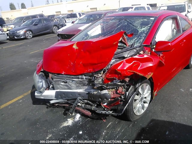 2HGFG1B98AH502891 - 2010 HONDA CIVIC EXL RED photo 6