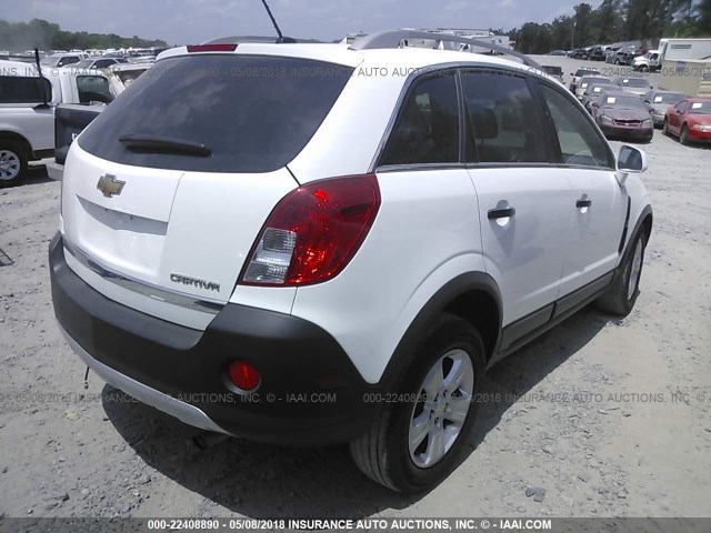 3GNAL2EK6DS618785 - 2013 CHEVROLET CAPTIVA LS WHITE photo 4