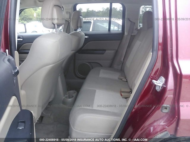 1C4NJRBB2CD621436 - 2012 JEEP PATRIOT SPORT RED photo 8