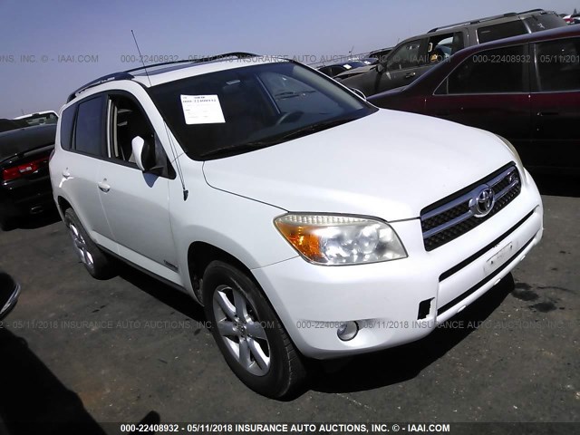 JTMBK31V575037489 - 2007 TOYOTA RAV4 LIMITED WHITE photo 1