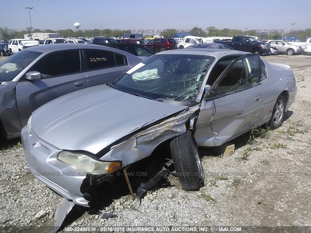 2G1WX12K749259812 - 2004 CHEVROLET MONTE CARLO SS ვერცხლისფერი ფოტო 2