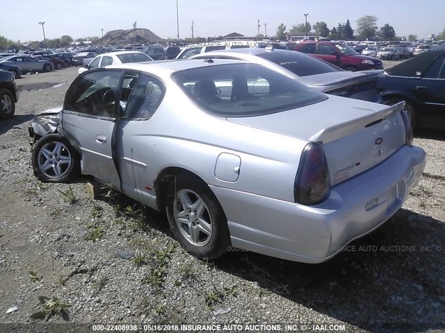 2G1WX12K749259812 - 2004 CHEVROLET MONTE CARLO SS ვერცხლისფერი ფოტო 3