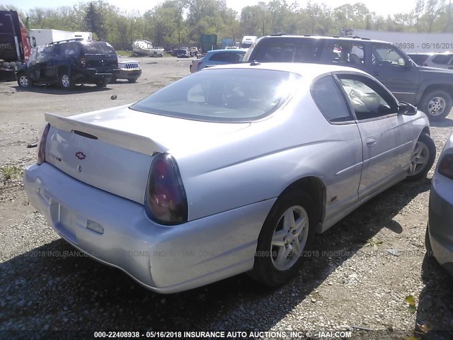 2G1WX12K749259812 - 2004 CHEVROLET MONTE CARLO SS ვერცხლისფერი ფოტო 4