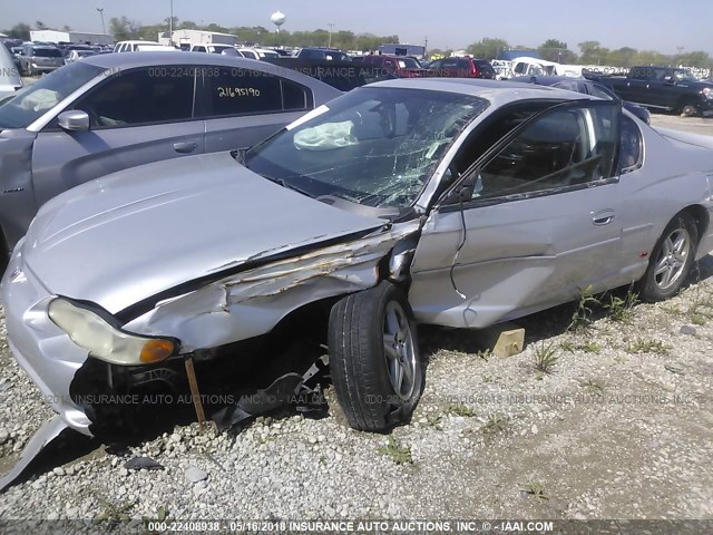 2G1WX12K749259812 - 2004 CHEVROLET MONTE CARLO SS ვერცხლისფერი ფოტო 6