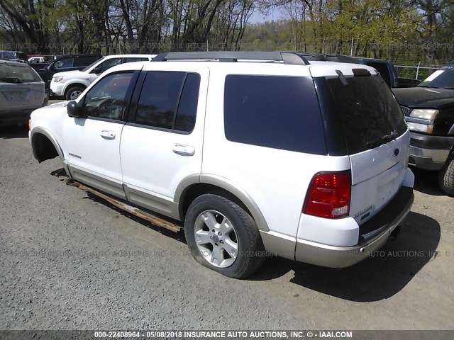 1FMZU74W15UA66619 - 2005 FORD EXPLORER EDDIE BAUER WHITE photo 3