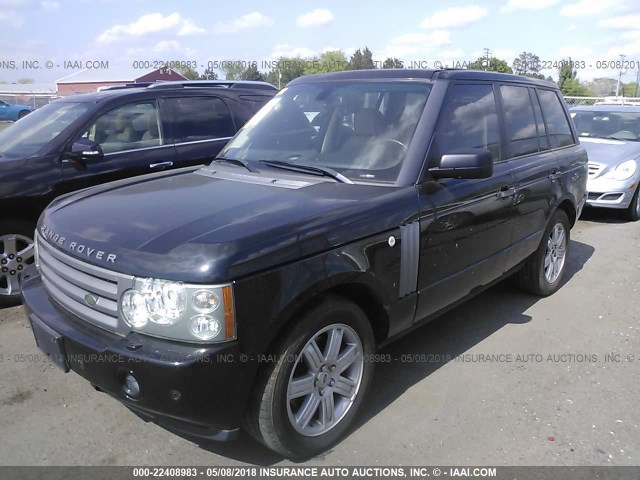 SALME15498A297112 - 2008 LAND ROVER RANGE ROVER HSE BLACK photo 2