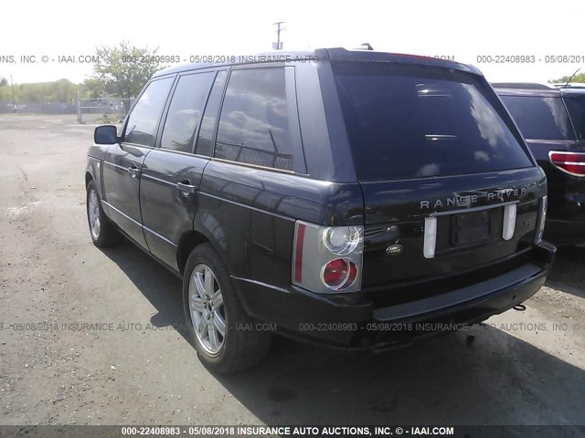 SALME15498A297112 - 2008 LAND ROVER RANGE ROVER HSE BLACK photo 3