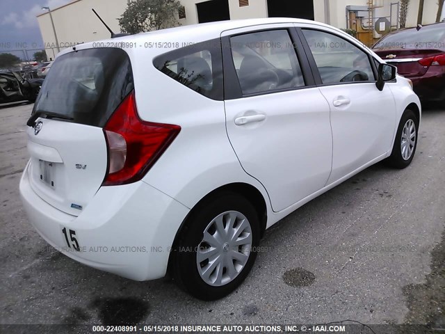 3N1CE2CP1GL400524 - 2016 NISSAN VERSA NOTE S/S PLUS/SV/SL/SR WHITE photo 4