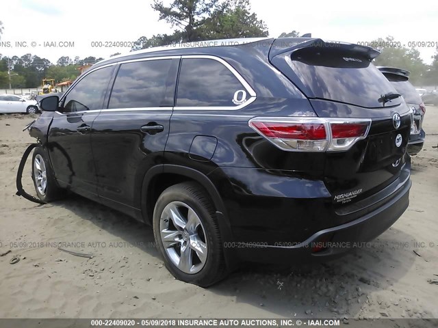 5TDDKRFH2FS092909 - 2015 TOYOTA HIGHLANDER LIMITED/LTD PLATINUM BLACK photo 3