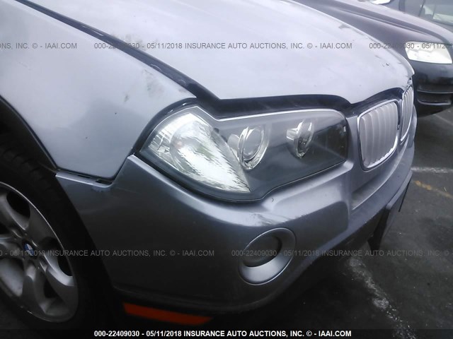 WBXPC93457WJ01473 - 2007 BMW X3 3.0SI SILVER photo 6