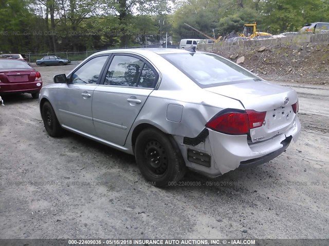 KNAGE228695314750 - 2009 KIA OPTIMA LX/EX SILVER photo 3