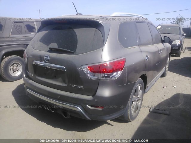 5N1AR2MNXEC630895 - 2014 NISSAN PATHFINDER S/SV/SL/PLATINUM 金色 照片 4
