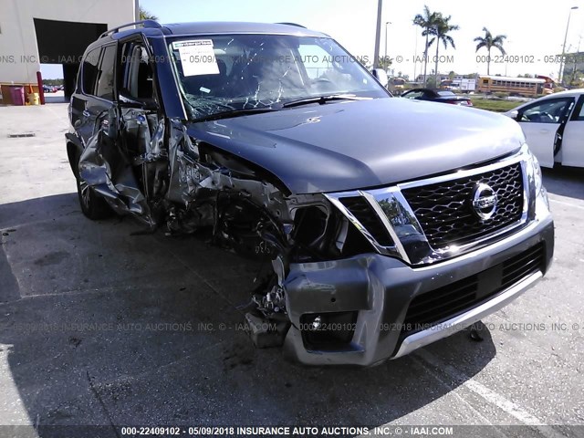 JN8AY2ND5JX001520 - 2018 NISSAN ARMADA SV/SL/PLATINUM GRAY photo 1