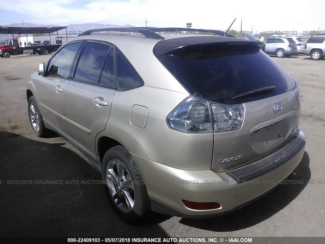 JTJGW31U172001217 - 2007 LEXUS RX 400H GOLD photo 3