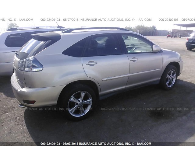 JTJGW31U172001217 - 2007 LEXUS RX 400H GOLD photo 4