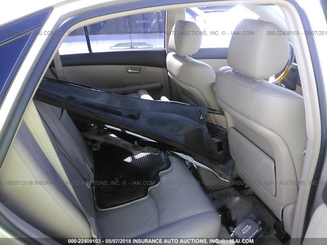 JTJGW31U172001217 - 2007 LEXUS RX 400H GOLD photo 8